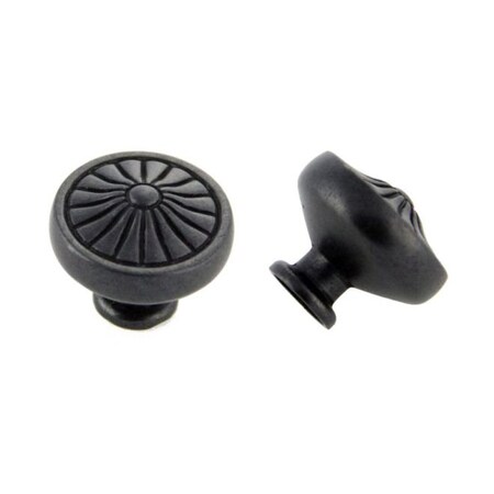 Crown 1-1/4" Deco Cabinet Knob Weathered Black Finish CHK81353DACM